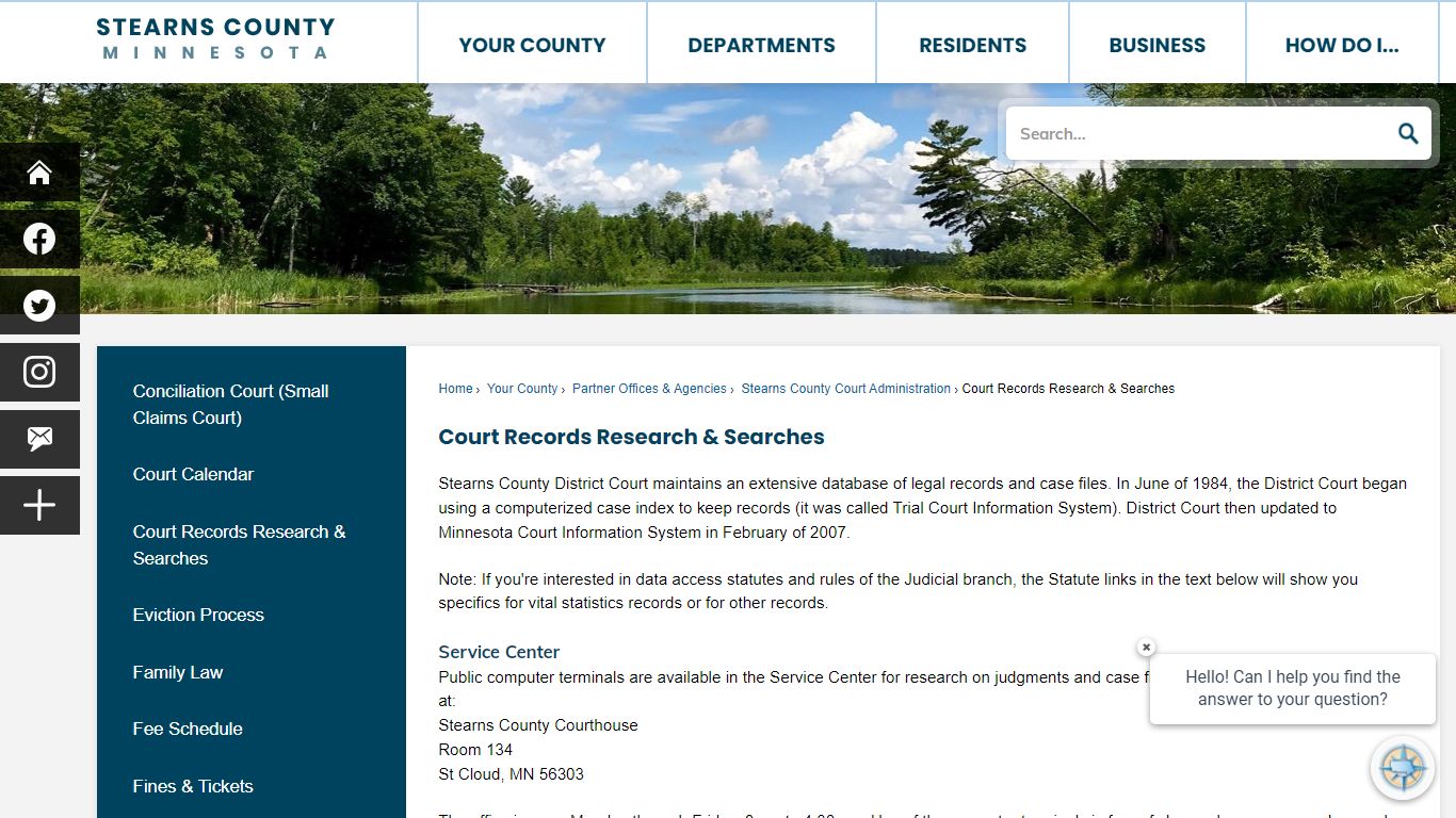 Court Records Research & Searches - Stearns County, MN